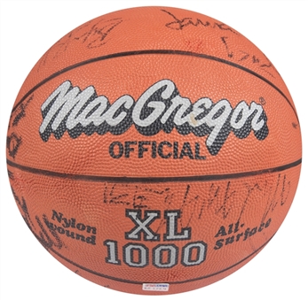 1988-89 Los Angeles Lakers Team Signed Basketball With 14 Signatures Including Abdul-Jabbar, Magic Johnson & Worthy (Beckett)